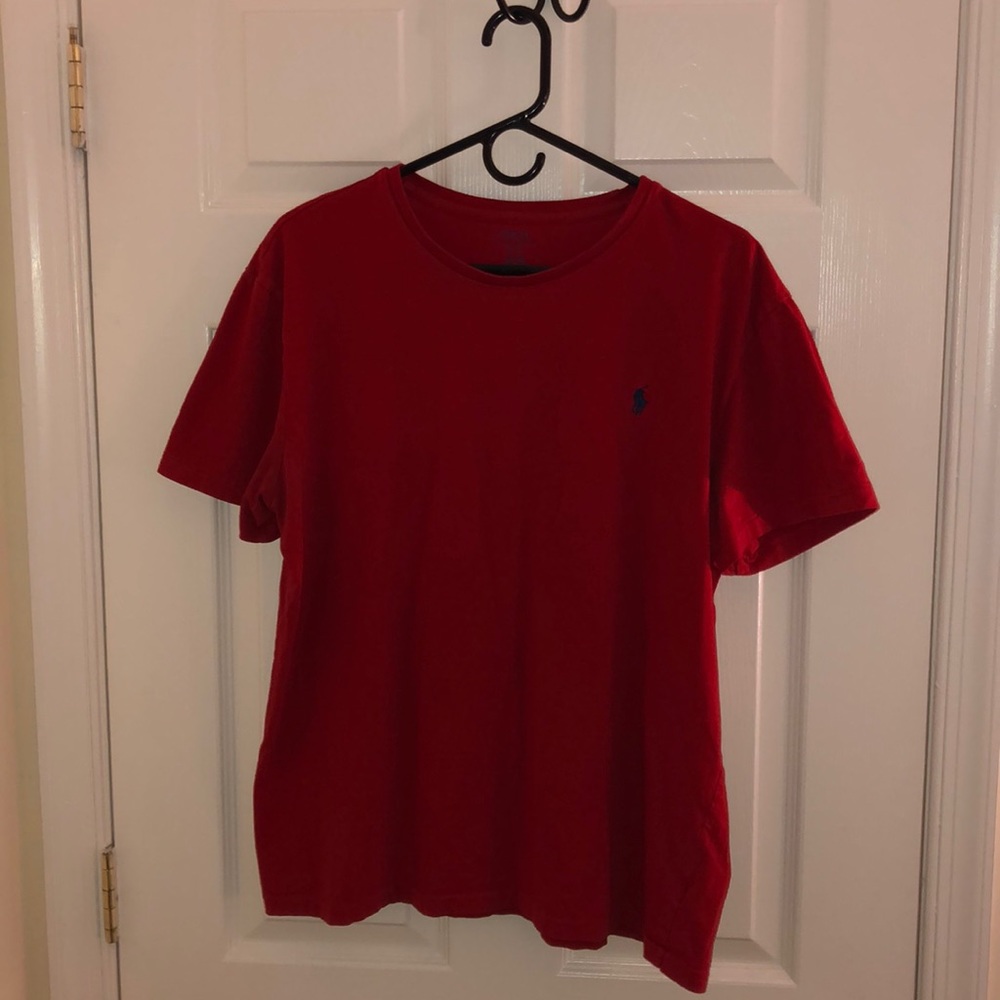 Red polo t shirt